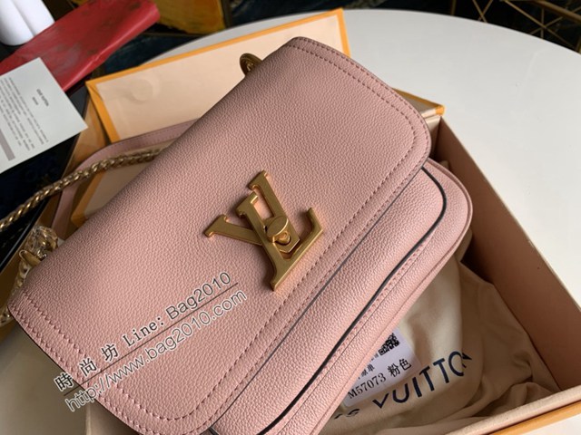 LV專櫃2023新款Monogram Empreinte皮革肩背斜挎女包 M57073 路易威登經典鏈條信使包 dn1164